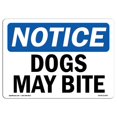 thumbnail image 1 of SignMission OS-NS-P-1014-L-11443 Panneau de Signalisation - les Chiens Peuvent Mordre, 1 of 1