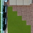 thumbnail image 3 of Ottomanson Evergreen Artificial Turf Interlocking Grass Tiles, 12" x 12" 6 Pack, Green, 3 of 9
