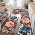 thumbnail image 2 of Pioneer Flower Floral Print Pattern Kitchen Rugs Sets Of 3,Kitchen Runner Rugs Non Skid Washable,Decorative Kitchen Floor Mats for Kitchen,Sink,Laundry,17"x30"+ 17"x47" + 17"x59", 2 of 6