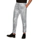 thumbnail image 4 of Pantalones Brillantes INSPIRE CHIC para Hombre, Pantalones de Lentejuelas Rectos para Noche de Discoteca de los 70, Talla 36, Plateado, 4 of 6