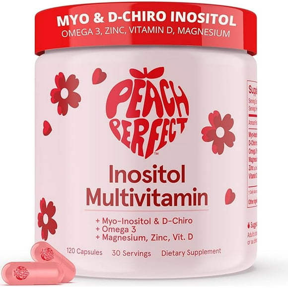 Inositol Multivitamin Capsules – Myo-Inositol & D-Chiro 40:1 Blend, Omega-3, Vitamin D3, Magnesium, Zinc – Supports Women’s Health, Mood, Energy, Supplement – 30 SVG