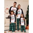 thumbnail image 1 of Conjuntos de pijamas familiares a juego con top con contraste de letras navideñas y pantalones a cuadros de PatPat, 1 of 1