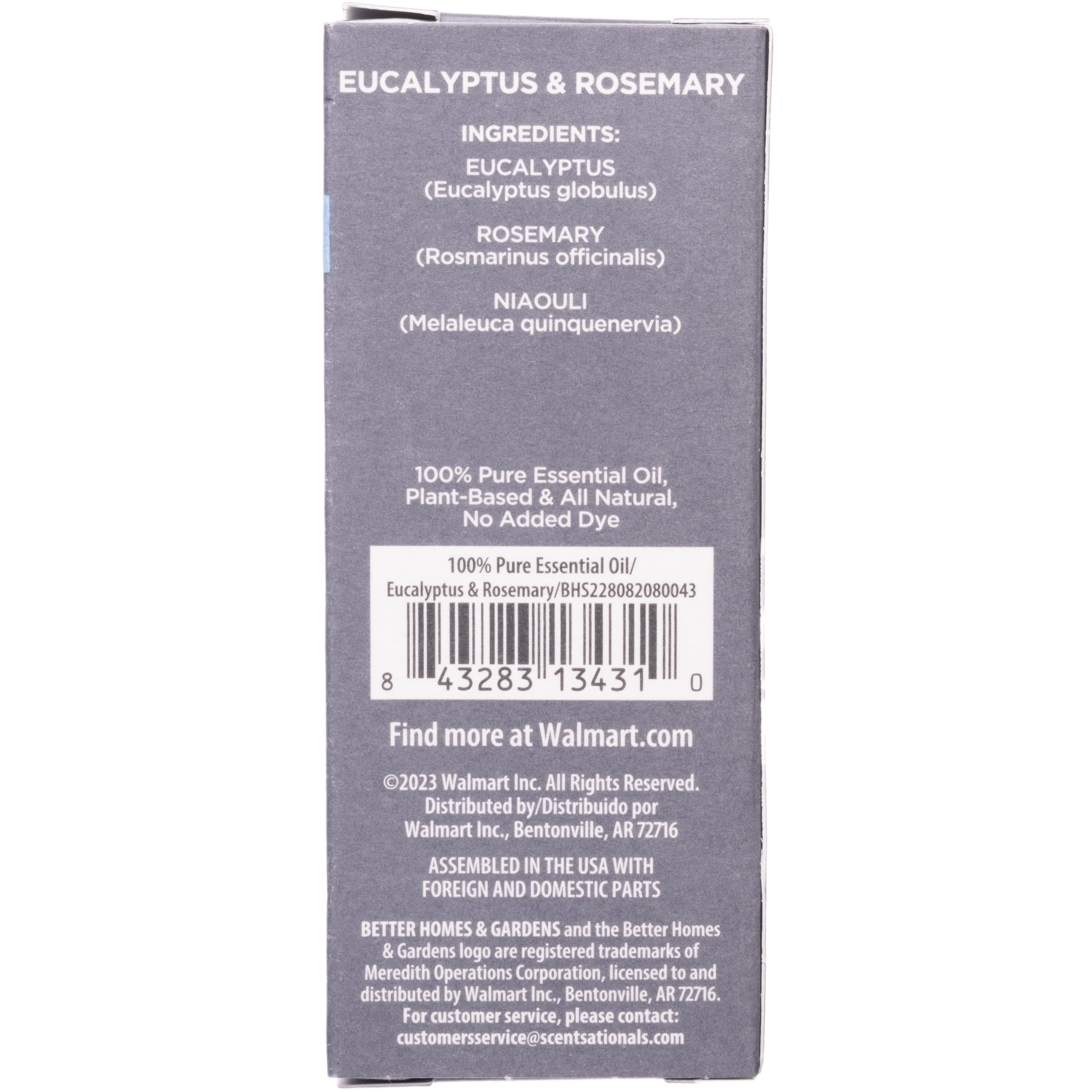 (4 pack) Better Homes & Gardens 100% Pure Essential Oil: Eucalytpus & Rosemary, 15mL