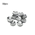 thumbnail image 3 of 50 Pieces Brooch Base Portable DIY Crafting Brooches Jewellery Base Findings Assortment Mesh Disk Shell Assorted Kit Handicraft Accessories Silver, 3 of 9