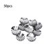thumbnail image 2 of Jumpingount Base de broche de 50 piezas, broches portátiles para manualidades, joyería, carcasa de disco de malla, Kit surtido, accesorios para Ropa, zapatos y accesorios Miscelánea Plata Jumpingount AP018135-01, 2 of 6