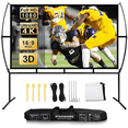 thumbnail image 1 of AYAOQIANG Stand 100 Inch Projector Scree, White, 1 of 6