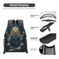 thumbnail image 4 of Salouo Starry Sky Meditating Lion Print Laptop Backpack 16.5'' Daypack Carry On Backpack for Men Women Outdoor Bag Laptop Sleeve and Dual for Weekender/Business/Hiking-One Size, 4 of 6