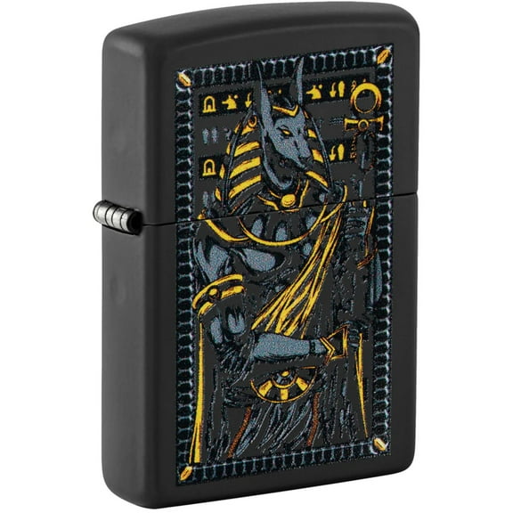 Zippo 46245 Anubis Design Classic Black Matte Windproof Lighter