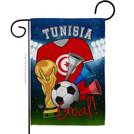 World Cup Tunisia Soccer Sports 13 x 18.5 in. Double-Sided Decorative Vertical Garden Flags for House Decoration Banner Yard Gift