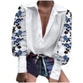 thumbnail image 1 of Blusa Sexy de manga larga para mujer de otoño e invierno, jersey estampado con cuello vuelto, camisas con botones, Tops Fridja  fksj5003, 1 of 1