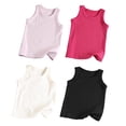 thumbnail image 2 of HuaAngel 4-Pack Kids Cotton Tank Tops Sleeveless Crew Neck T-shirt Sizes 3-9Years, 2 of 2
