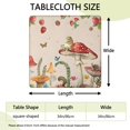 thumbnail image 2 of Red Mushroom Frog Light Pattern Square Fitted Tablecloth with Elastic Edge,Square Table Cover,Washable Elastic Table Cover for Home Kitchen Party Decor 34"x34", 2 of 6