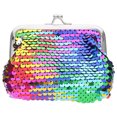 thumbnail image 1 of 1 monedero con lentejuelas de colores, mini bolso de cosméticos elegante, cartera., 1 of 6
