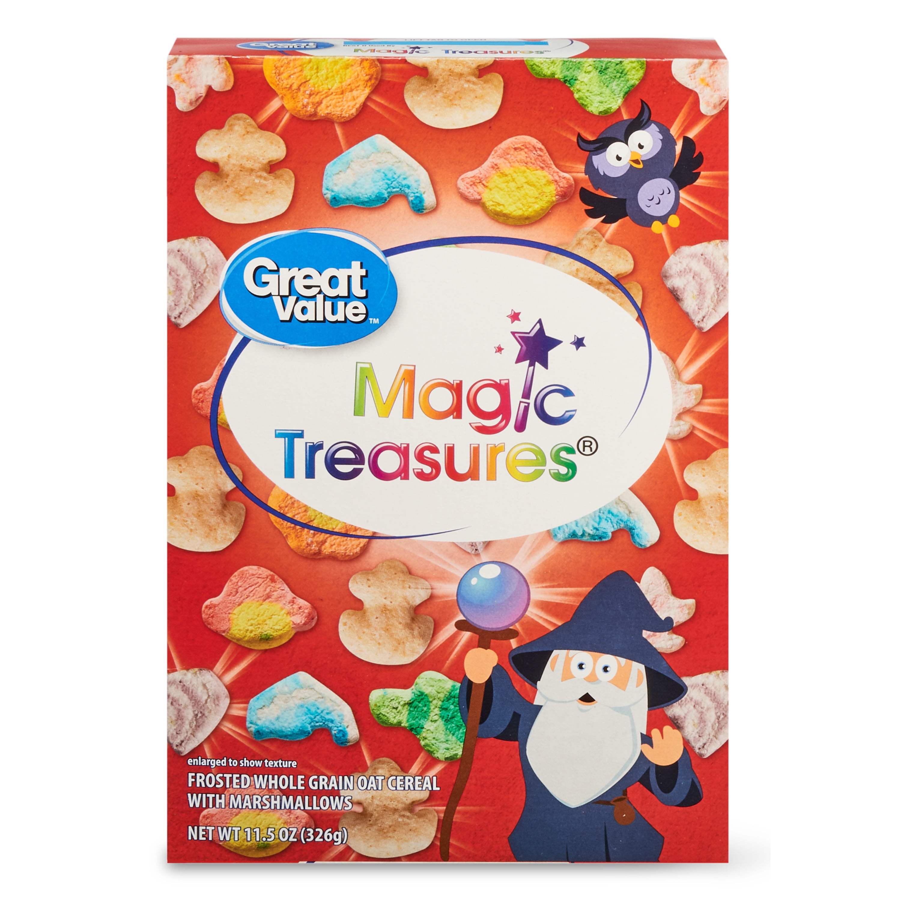 (12 pack) Great Value Magic Treasures Whole Grain Oat with Marshmallow Breakfast Cereal, 11.5 oz