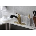 thumbnail image 2 of Kingston Brass KB5707YL Yosemite Single-Handle 1-or-3 Hole Pull-Out Sprayer Kitchen Faucet in Brushed Brass, 2 of 7