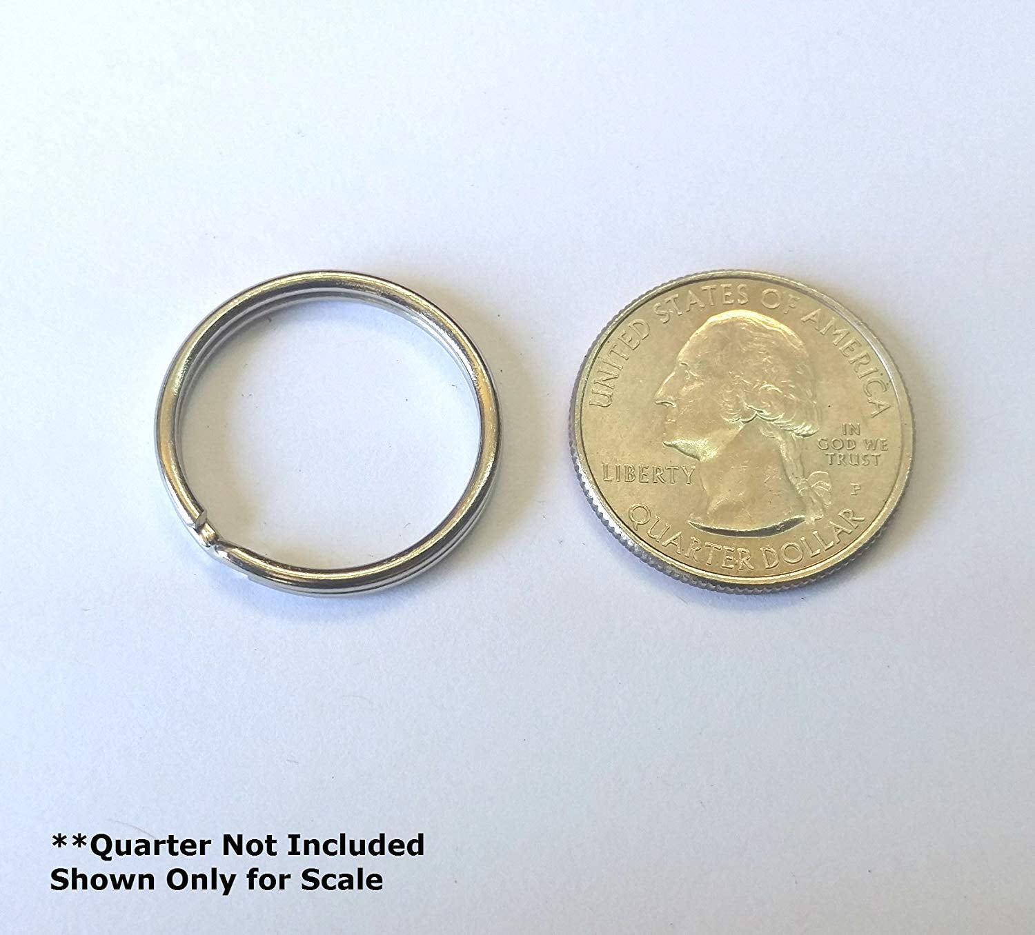 Bulk 1000 Pack - 1" Key Rings - Heat Treated & Lead Free - Heavy Duty & Durable Premium Split Ring Keychains by Specialist ID
