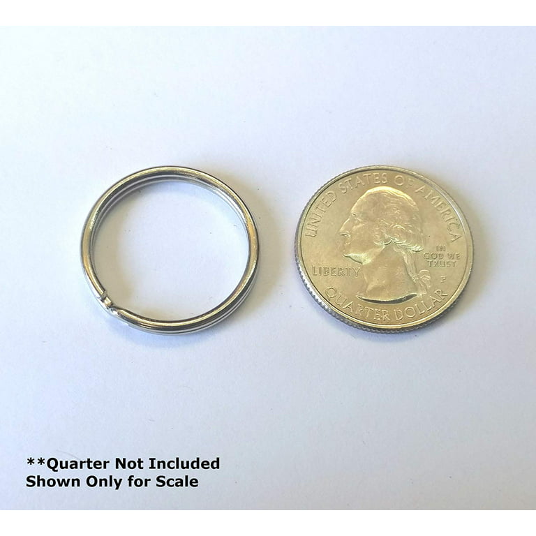 Specialist ID 100 Round Split Ring Key Chains - 1 inch Size - Heavy Duty Premium Key Rings in Bulk (SPID-9230)