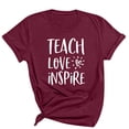thumbnail image 2 of ALLLIST Summer Womens Tops Short Sleeve Crew Neck T-Shirts Casual Red Graphic Shirts Ladies Tops, 2 of 3
