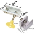 thumbnail image 4 of Fermeture Baie Coulissante,2 PCS Serrure Fenêtre Coulissante Anti-dérapant Alliage Aluminio Serrure de Fenetre de Sécurité avec Clé Bloque Porte Coulissante Verrou Coulissante pour Enfants, 4 of 5