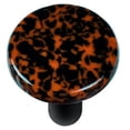 thumbnail image 1 of Hot Knobs HK8058-KRB Granit Noir & Orange Rond Verre Armoire Bouton - Noir Poste, 1 of 1