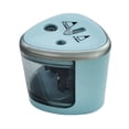 thumbnail image 1 of Electric Pencil Sharpener, Widely  Double Holes Efficient Portable Colored Pencil Sharpener Safe To Use Auto Stop  for Classroom School for Kids Blue, 1 of 8