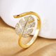 thumbnail image 3 of Anillo hoja de diamantes para mujer Alliance-Or JAMW Sencillez, 3 of 5