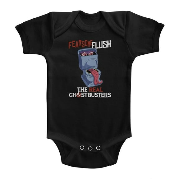 Real Ghostbusters Fearsome Flush Black Infant Baby Romper