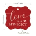 thumbnail image 7 of Inkdotpot Real Rose Gold Foil Love Is Sweet Wedding Tags Favor Bracket Shape Hang Pack Of 50 Paper Tags, 7 of 7