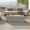 Gray, variant on PUKNLY Propane Fire Pit 40000 Btu, Outdoor Rectangular 42'' Patio Heater with Stainless Steel Burner and Lava Rocks, Waterproof Cover, for Courtyard, Lawn, Patio, Deck, Swimming Pool,Gray,42*16*13 IN