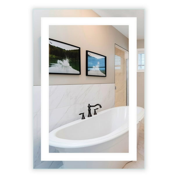 Led Front Lighted Bathroom Vanity Mirror 28 Wide X 40 Tall Commercial Grade Rectangular Wall Mounted Com - Tall Wall Mounted Mirror Bathroom Cabinets Led Front Lighted Bathroom Vanity Mirror 28 Wide X 40 Tall Commercial Grade Rectangular Wall Mounted Com - Tall Wall Mounted Mirror Bathroom Cabinets