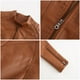 thumbnail image 5 of Chaqueta delgada de cuero con cuello levantado y cremallera para mujer Fridja  BV0+714, 5 of 5