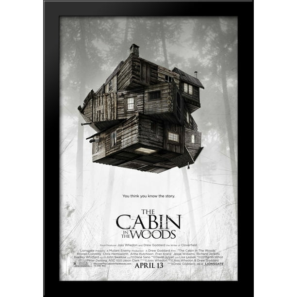 The Cabin In The Woods 28x40 Large Black Wood Framed Print Movie Poster Art Walmart Com Walmart Com