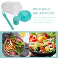 thumbnail image 2 of OULII 2Pcs Fruit Salad Cup With Fork For Lunch Box Accessory Healthy Eating 1000Ml Green Square PP, 2 of 8