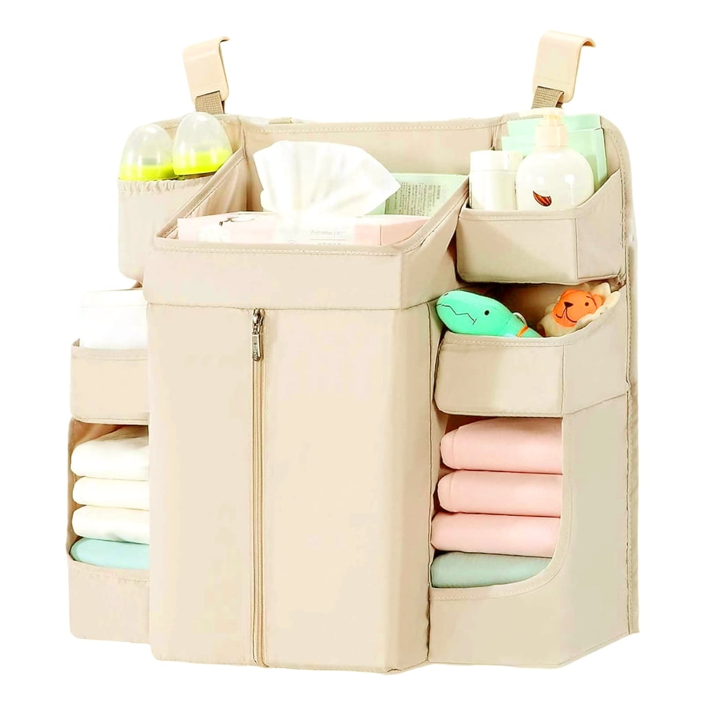 Zeiwohndc Hanging Nursery Storage Organizers with Adjustable Straps C Clips for Baby Essential