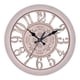 thumbnail image 1 of Reloj de pared retro Zulema Vintage Silencioso Sin tictac Rosado 11 pulgadas, 1 of 7