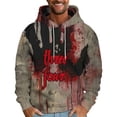 thumbnail image 1 of TIMIFIS Chandails à Capuche Gothiques pour Hommes Mode Chandail à Manches Longues à Enfiler Chandails à Capuche Chandails d'Hiver Décontractés Chandail Imprimé Rouge, 1 of 4