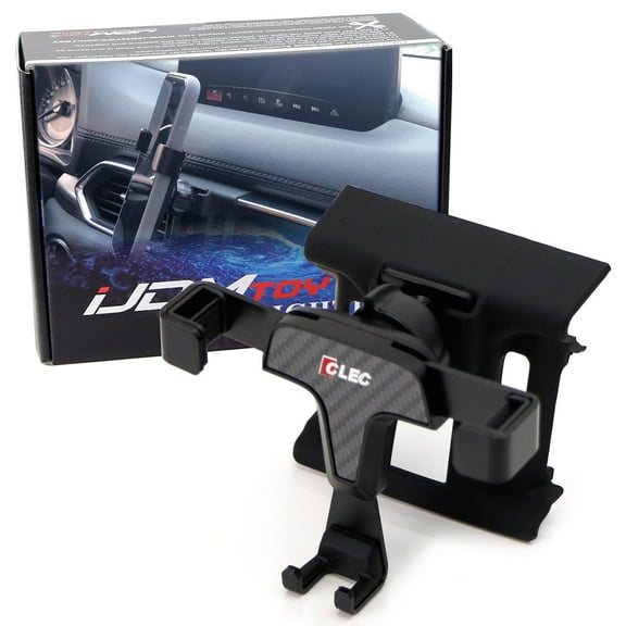 Smartphone Gravity Holder w/Exact Fit Clip-On Dash Mount For Mazda 2018-up CX-5 (Won't Occupy Air Vent Opening)