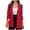 Red, variant on QQAMB Women's Blazer Long Sleeve Slim Suit Jacket Open Buckle Free Fit Work Office Cardigan Coat Overcoats Blue L