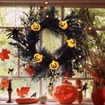 thumbnail image 7 of Fashionwu 18 inch Halloween Wreaths for Front Door, Halloween Wreath with Pumpkins and Berries, Artificial Handmade Wreath for Decorations Halloween Party, 7 of 7
