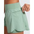 thumbnail image 5 of Shorts CRZ YOGA de Doble Capa con Entrepierna de 3" y Cintura Alta Verde, 5 of 5