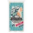 thumbnail image 1 of Retro Stall Shower Curtain, Retro Car Wash Auto Service Repair Poster Style Art in Vintage Color Classic Design, Fabric Bathroom Set with Hooks, 36W X 72L Inches Long, Multicolor, by Ambesonne, 1 of 1