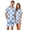 Light Blue, variant on Women Halloween Pajama Set Ghost Pumpkin Print Short Sleeve Tops Matching Cozy Sleeppants Matching Shorts Set Cute Plus Size Pjs