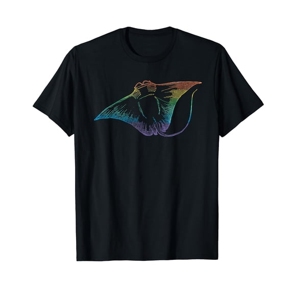 Vintage Rainbow Stingray Nautical Ocean Animal Cute T Shirt