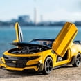 thumbnail image 2 of Escala 1/32 Camaro juguetes modelo de coche aleación de Metal fundido a presión con 4 puertas abierta sonido luz extraíble vehículo para niño colección de regalos,Red, 2 of 6