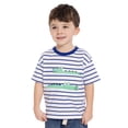 thumbnail image 2 of Wonder Nation Toddler Boys Short Sleeve Striped Graphic Tee with Zipper Pocket, Sizes 12M-5T, 2 of 8