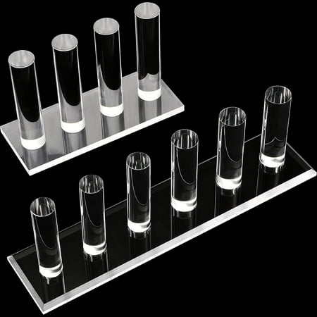 10 Rod Ring Holder Acrylic Ring Display Holder Clear Cylindrical Ring ...