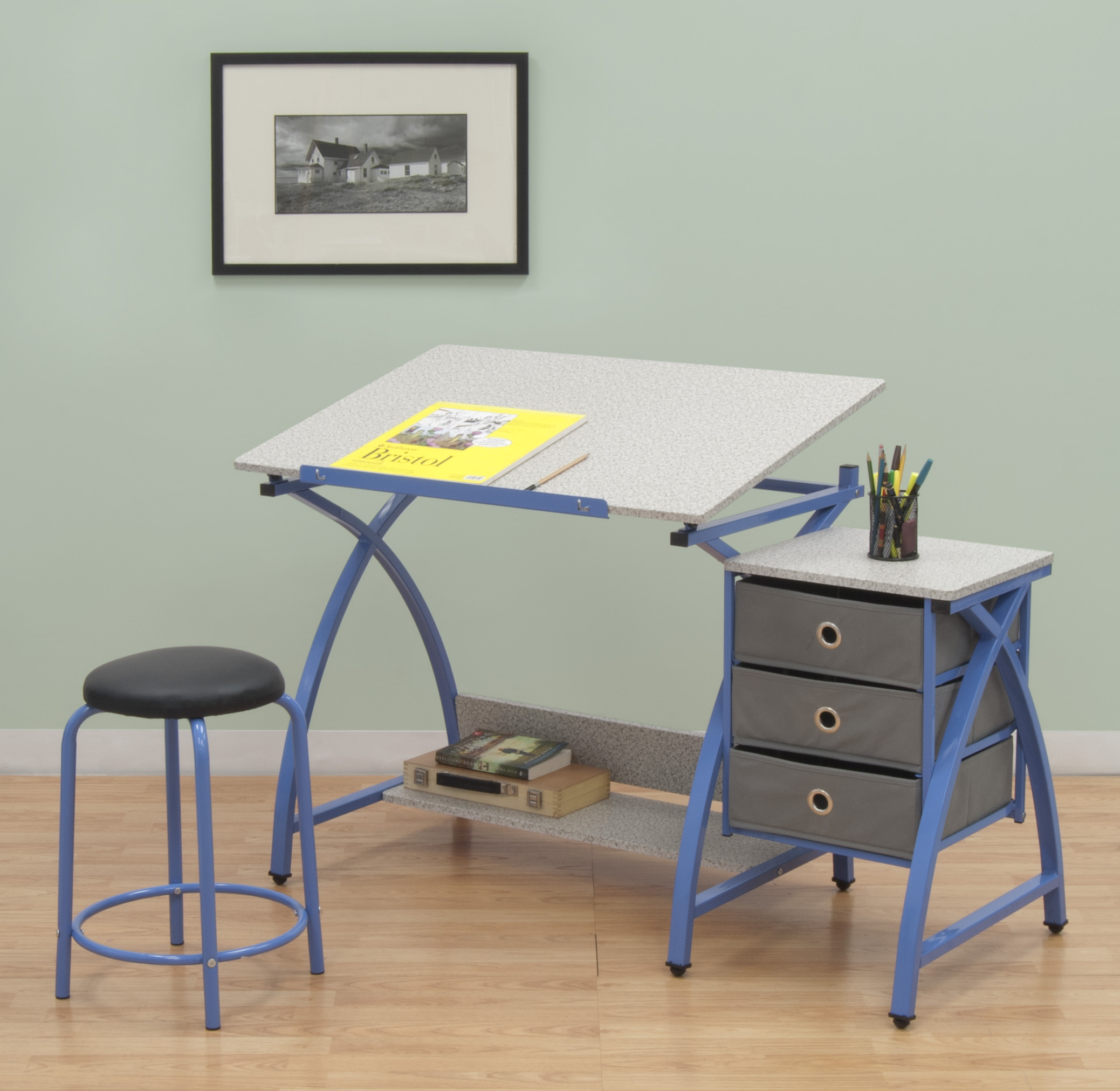Studio Designs Alpha 2 Piece Craft Drawing Drafting Desk With