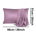 thumbnail image 5 of PiccoCasa Luxury Satin Pillowcases Silky Pillow Cover Set of 2, Standard Mauve, 5 of 6