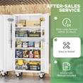 thumbnail image 6 of SOLAURA 72" Metal Storage Cabinet with Wheels and Pegboard, Lockable Rolling Garage Cabinet with Doors and 4 Adjustable Shelves for Home, Kitchen, Office, Warehouse, Garage (White), 6 of 9