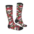 thumbnail image 3 of Easygdp Skull And Roses Fashionable Adult Sockings&Sports Sockings&Breathable Sockings, Non-Pilling,Contrasting Color Design, 3 of 9